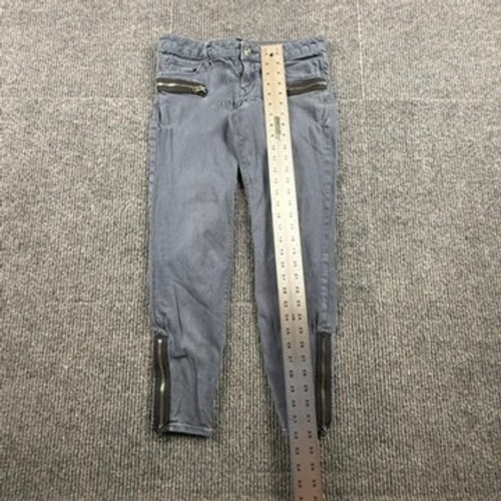 Express Jeans Stella Moto Zipper Ankle Legging Gray Low Rise Womens Size 8R - Picture 4 of 14
